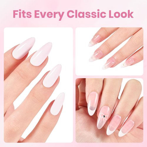 Beetles 10ML HEMA-Free Pink Gel Nail Polish Kit with U V Light, 5 Pcs Light Pink Gel Polish Set DIY Home Salon Portable Manicure Kit with Base &Top Nail File Coat Soak Off Gifts for Women Girls Teens