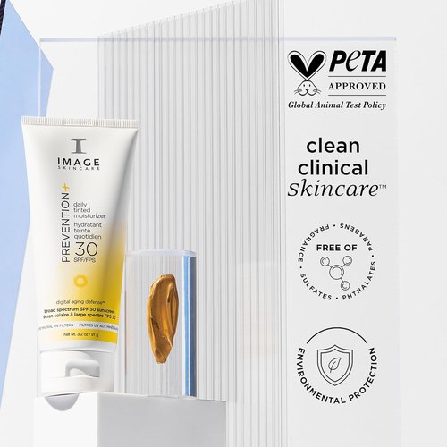 IMAGE Skincare Daily Tinted Moisturizer SPF 30 - No White Cast, 3.2oz | Hydrating Sun Protection