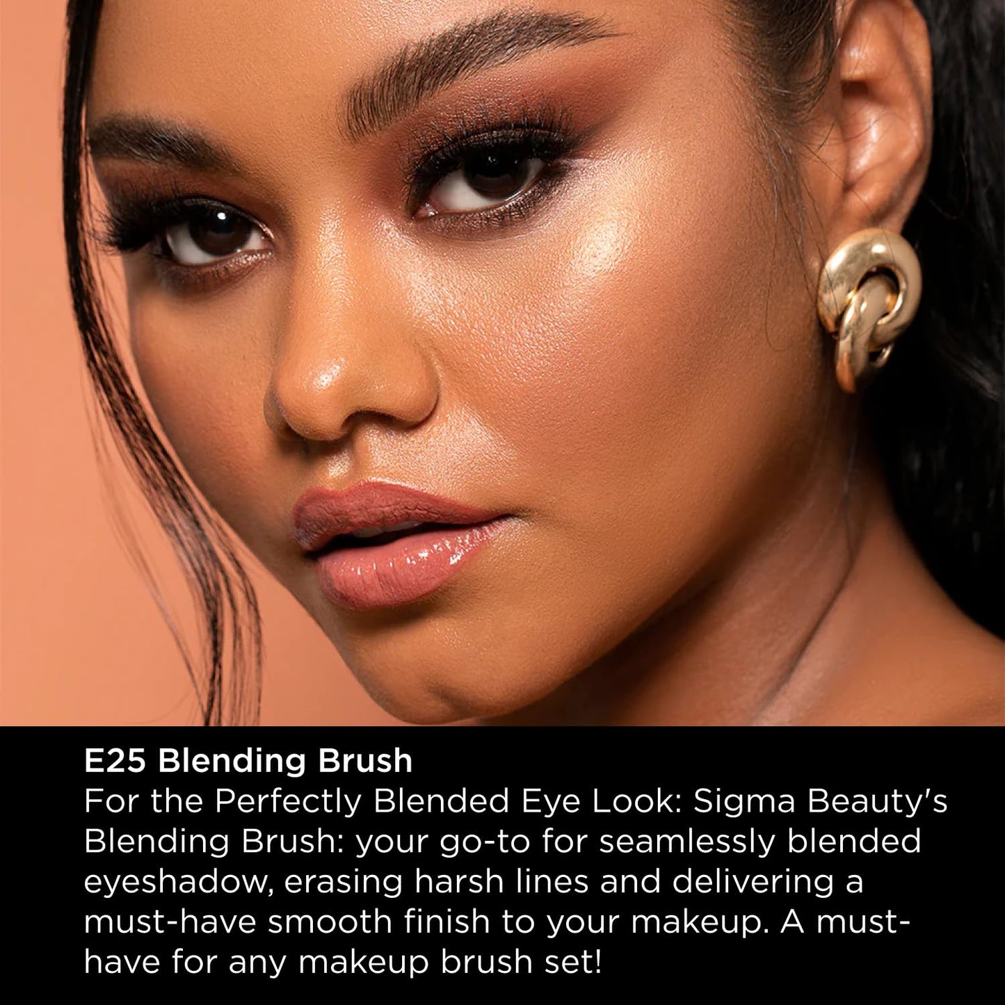 Sigma Beauty E25 Eyeshadow Blending Brush - Professional Tool for Seamless Blending & Softening Edges (1 Brush)
