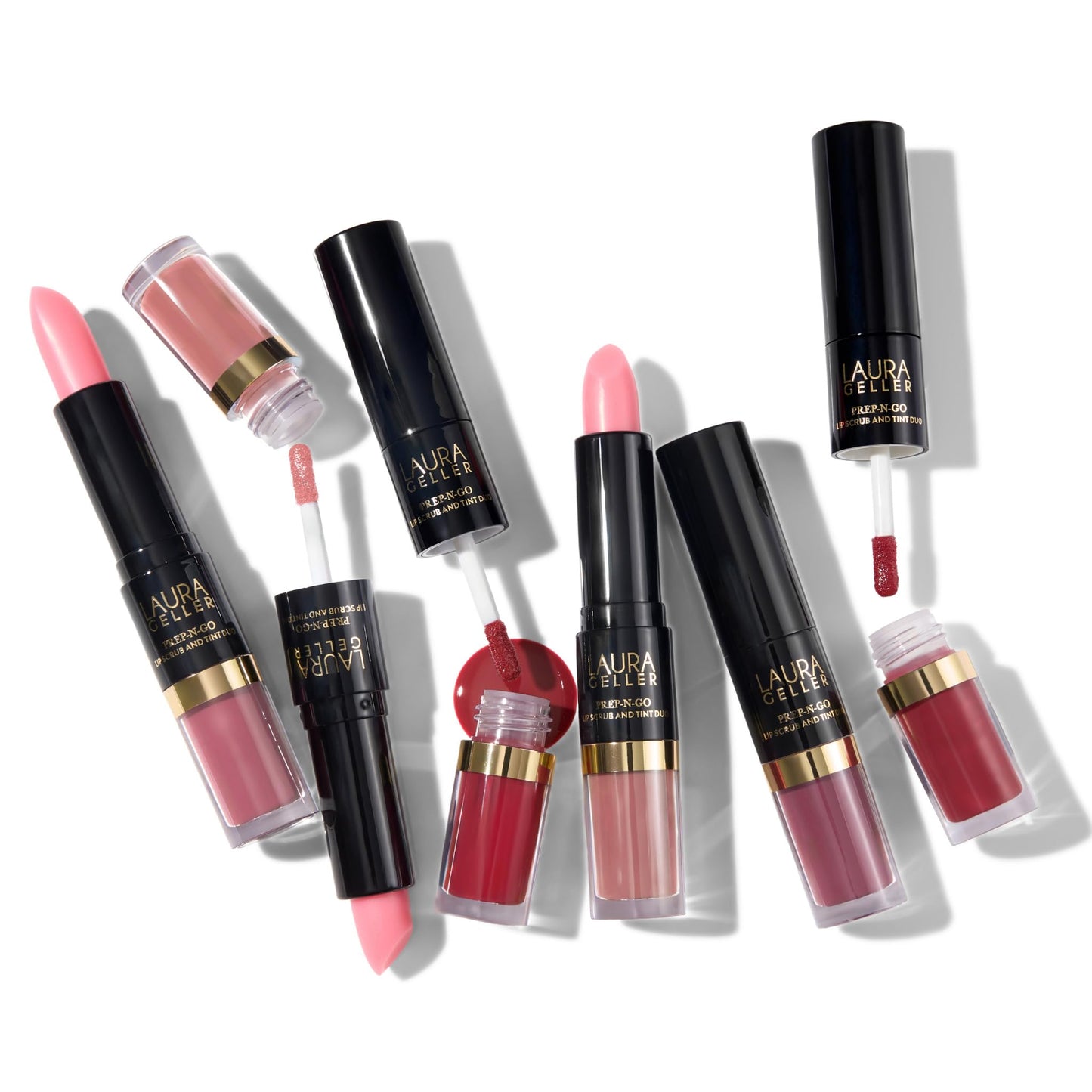 LAURA GELLER NEW YORK Prep-n-Go 2-in-1 Lip Scrub and Lip Oil Tint, Lip Hydrating Oil and Exfoliator, Rush Hour
