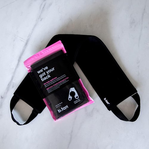 b.tan Back Self Tanning Applicator - Streak-Free Body Mitt with Handles | Velvety Soft & Reusable