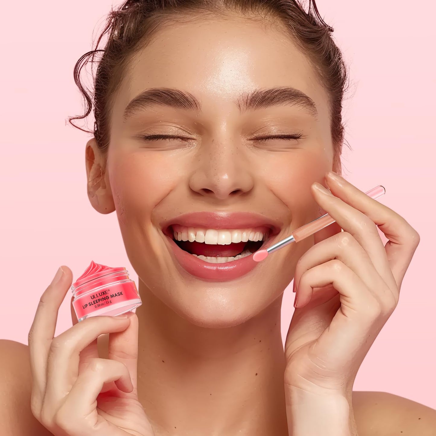 Skiennix Lip Mask Set - 4 Pcs Overnight Hydrating Lip Care with Shea Butter & Hyaluronic Acid