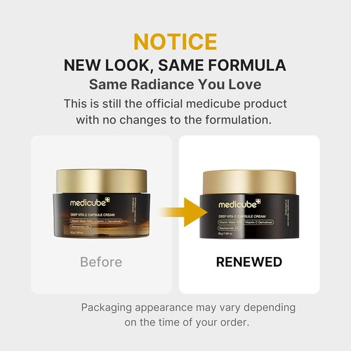 Medicube Capsule Cream - Deep Vitamin C Liposome Capsules for Radiant, Firm Skin | Hydrating Glow Gel | 1.94 oz