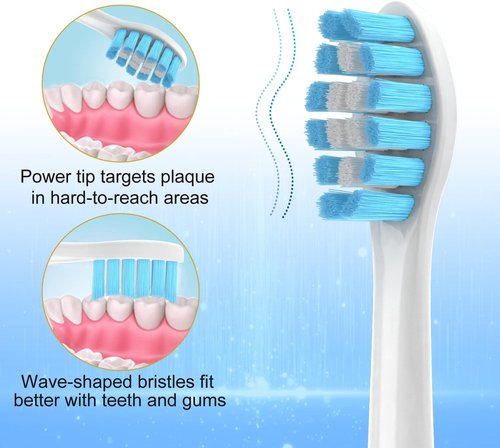 OralClass Replacement Toothbrush Heads - Medium Soft Electric Brush Heads for Philips Sonicare | 8 Pack