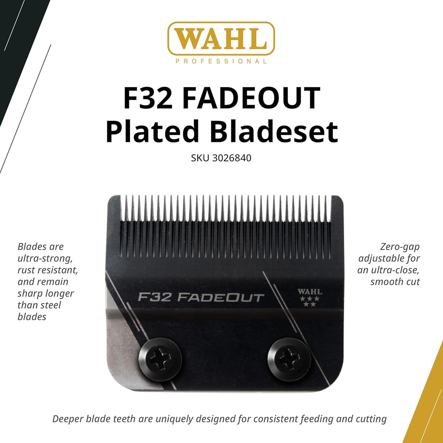 Wahl Professional F32 Fadeout Blade - High-Precision Replacement for 5-Star Vapor Clipper