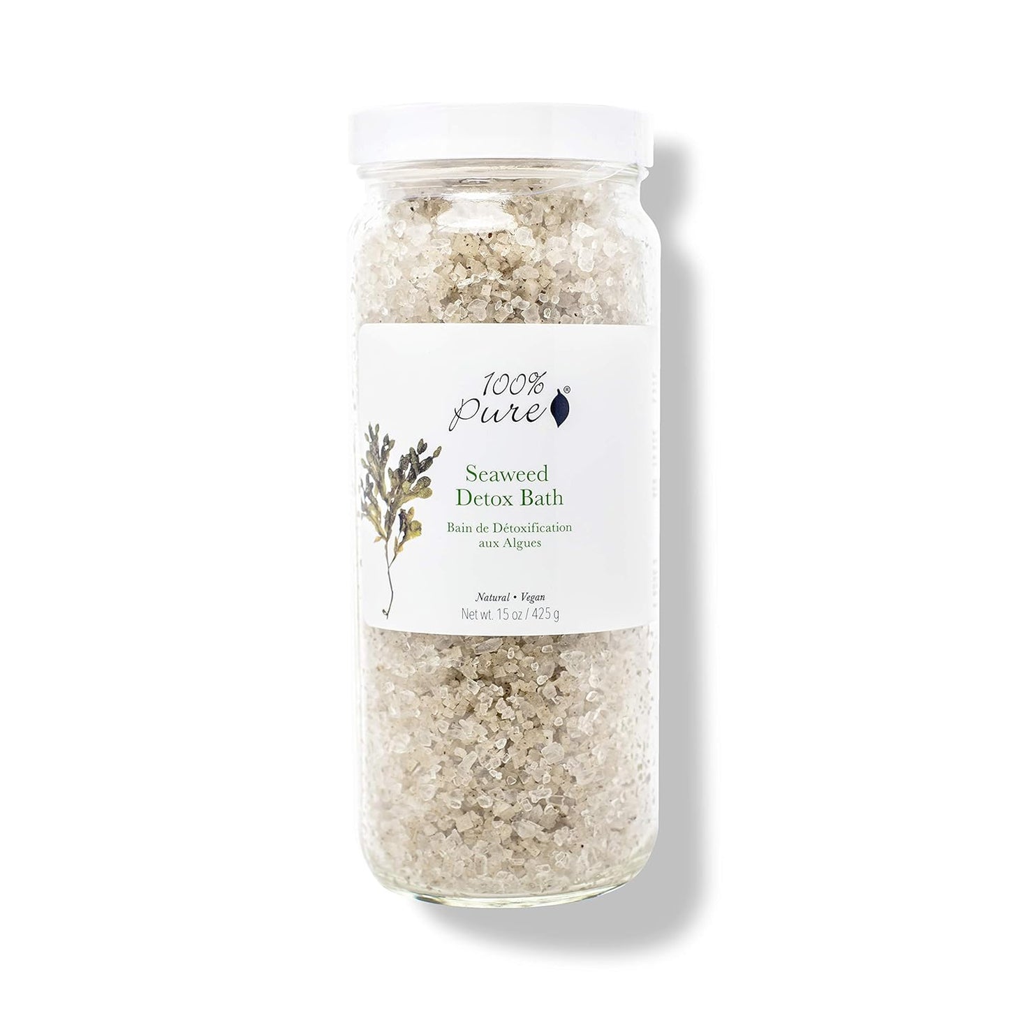100% PURE Seaweed Detox Bath Soak - Relaxing Bath Salts with Eucalyptus Essential Oil | Spa Kit - 15 Oz