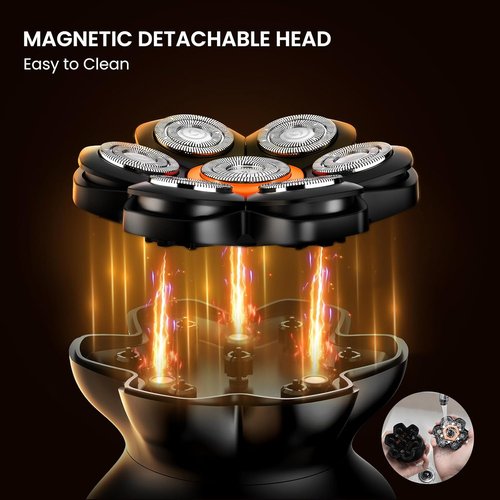 MAXGROOM® Head Shaver - Waterproof Electric Razor with 7D Floating Heads & Long Battery Life | Smooth Wet/Dry Shave
