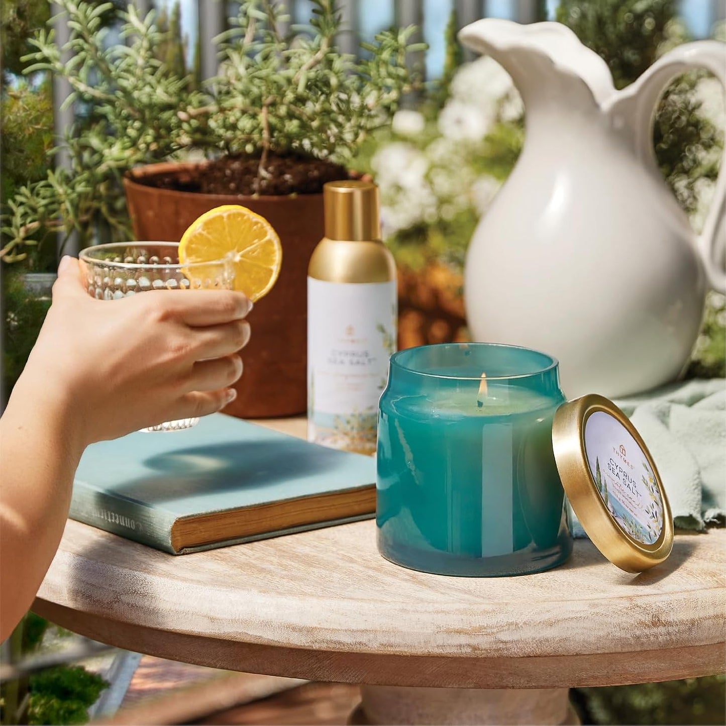 Thymes Cyprus Sea Salt Home Fragrance Mist - Refreshing Scent for Any Room | 3.0 oz