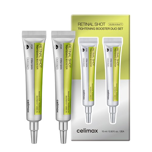 Celimax The Vita A Retinal Shot Tightening Booster Duo Set (15ml x 2) | 0.1% Retinal, Anti-Aging & Pore Minimizer