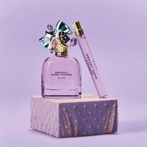 Marc Jacobs Perfect Elixir Eau de Parfum - Ambery Floral Women's Fragrance with Rhubarb, Amber & Vanilla - Vegan Friendly