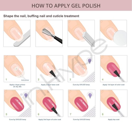 **IN.HYPE Semi-Sheer Gel Polish - Milky Pink French Base, Natural Transparent Nude, Soak Off UV/LED**