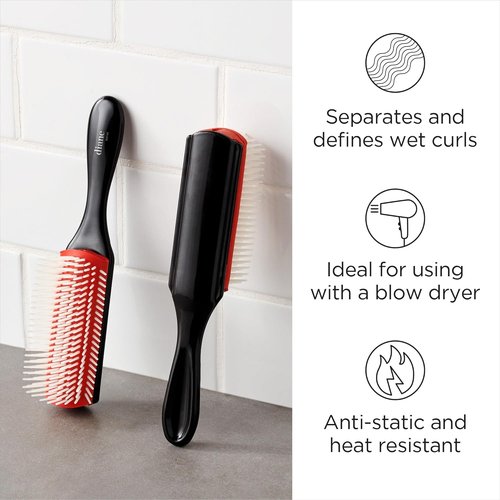 Diane Pro Nylon Pin Hair Brush - Effortless Detangling for Thick or Curly Hair | Perfect for Wet Styling