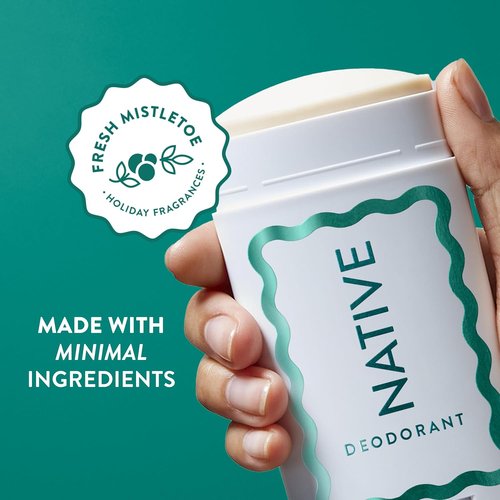 Native Deodorant - Holiday Edition Fresh Mistletoe Scent | 72-Hour Odor Control, Aluminum-Free Formula