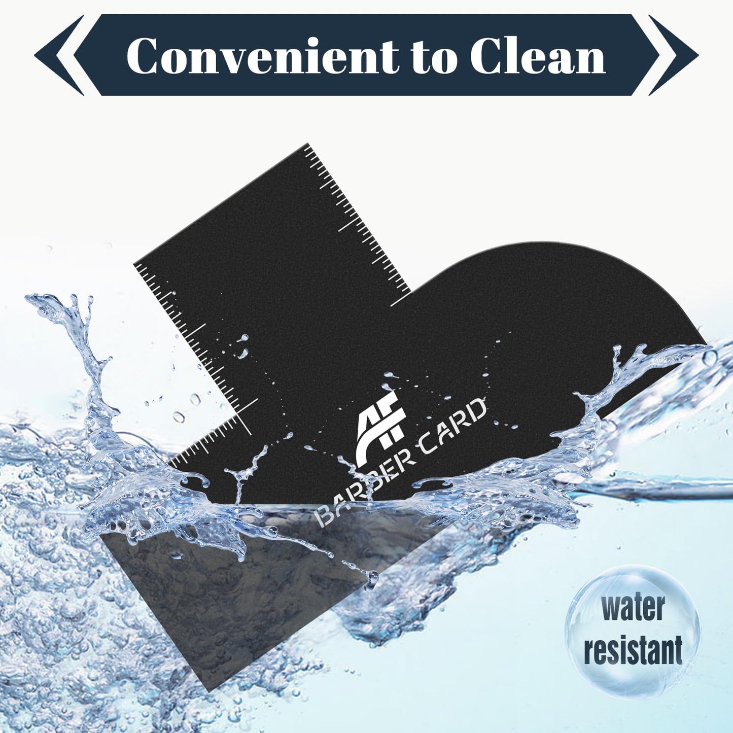 Skiennix Barber Enhancement Card - Reusable Measurement Tool for Precise Hairline Shaping | Black, One Size