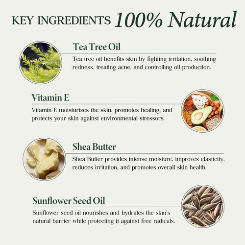 Clara's New York Tea Tree & Vitamin E Facial Oil Serum - Lightweight Hydration & Calming for All Skin Types - 30ml / 1 Fl Oz
