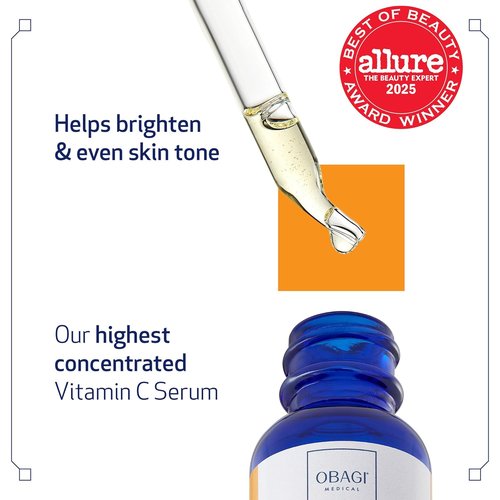 Obagi Professional-C 20% Vitamin C Serum & Hydrate Facial Moisturizer Bundle - Brightens Skin Tone & Reduces Fine Lines