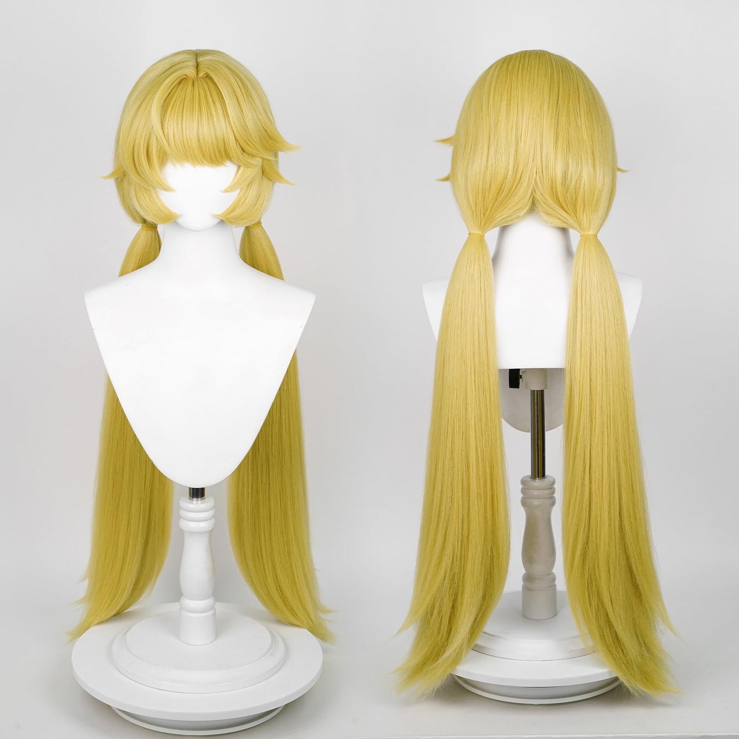 XiongXiongLe Honkai Star Rail Hook Cosplay Wig Women Costume Long Blonde Hair Wigs for Adult Cos Anime Game Party Halloween Christmas(Hook)