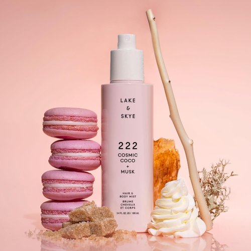 Lake & Skye 222 Cosmic Coco + Musk Hair & Body Mist - Hydrating & Softening 3.4 Fl Oz (100 mL)