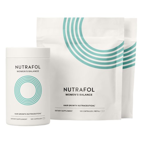 Nutrafol Women's Balance Hair Growth Supplements, for Women 45 Years and Older, Clinically Proven for Visibly Thicker Hair and Scalp Coverage, Dermatologist Recommended - 3 Month Supply, Pack of 3