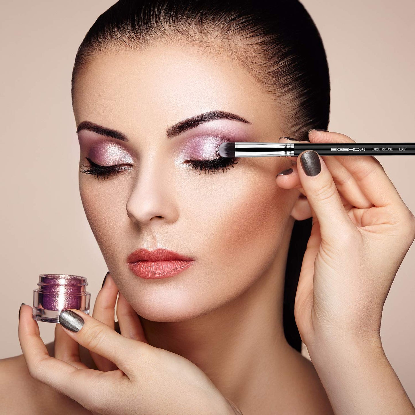 Crease Eyeshadow Brush, EIGSHOW Precision Eye Shadow Blending Brushes for Base Application Smudging Defining, Soft, Dense Bristles (E802)