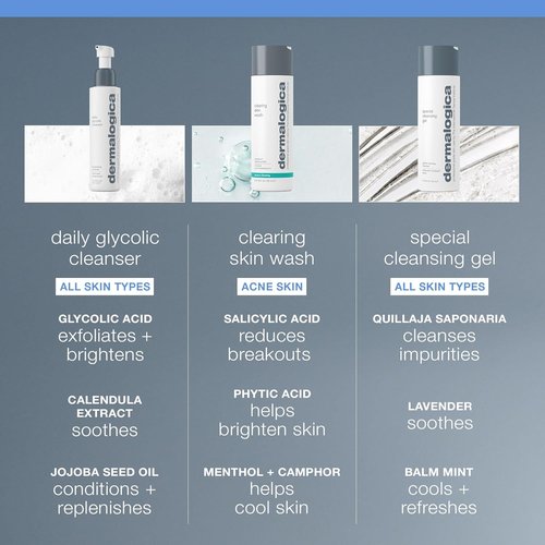Dermalogica Daily Glycolic Cleanser - Exfoliating Face Wash with Glycolic Acid & AHA for Radiant Skin