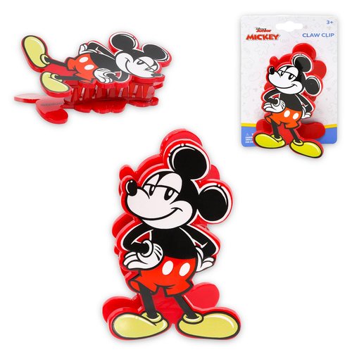 Mickey Mouse Hair Accessories Set - Paddle Brush, Claw Clip & Stickers for Kids | Perfect for Girls