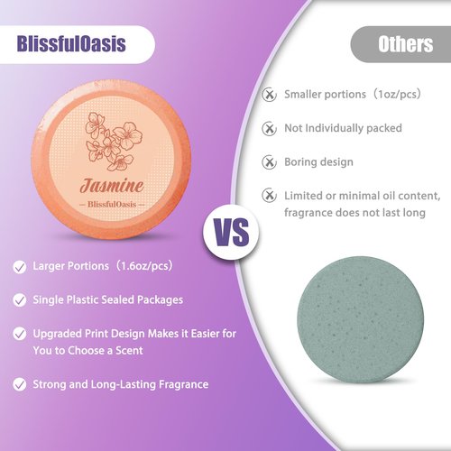BlissfulOasis Shower Steamers 6 Packs, Shower Bath Bombs with Natural Fragrance, Self-Care & Relaxation Birthday Presents for Loved Ones, Shower Bombs with Valentine's Day Presents for for Her