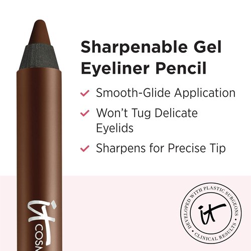 IT Cosmetics Superhero No-Tug Gel Eyeliner - Waterproof & Blendable - All-Day Wear - 0.042 oz