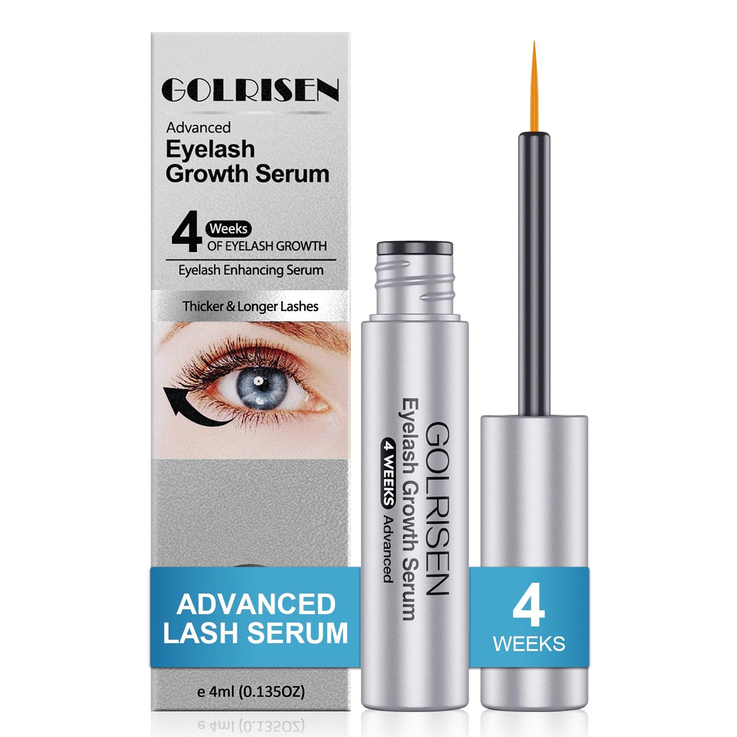 Skiennix Eyelash Growth Serum - Advanced Myristoyl Pentapeptide-4 Formula for Thicker, Longer Lashes | 4ml
