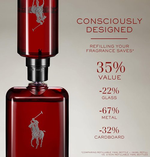 Ralph Lauren Fragrances - Polo Red Men's Cologne - Intense Ambery & Woody Parfum with Absinthe, Cedarwood & Musk