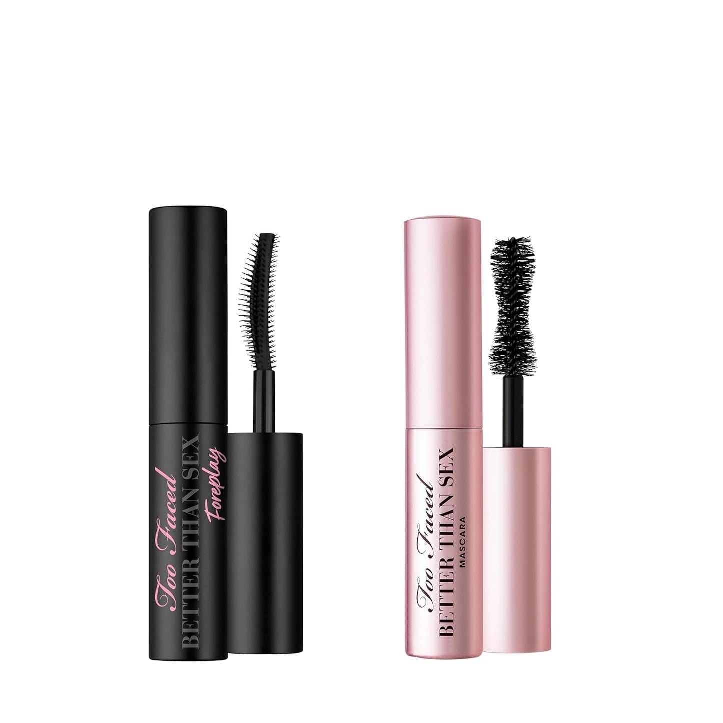Too Faced Better Than Sex Mascara & Foreplay Primer Travel Duo - Volumizing & Conditioning, 0.17 Fl Oz & 0.13 Fl Oz