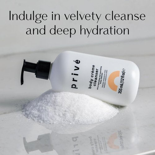 Privé Ultra-Hydrating Body Crème Cleanser - Moisturizing Formula for Dry Skin - Gentle Spa-Like Indulgence - 12 fl oz