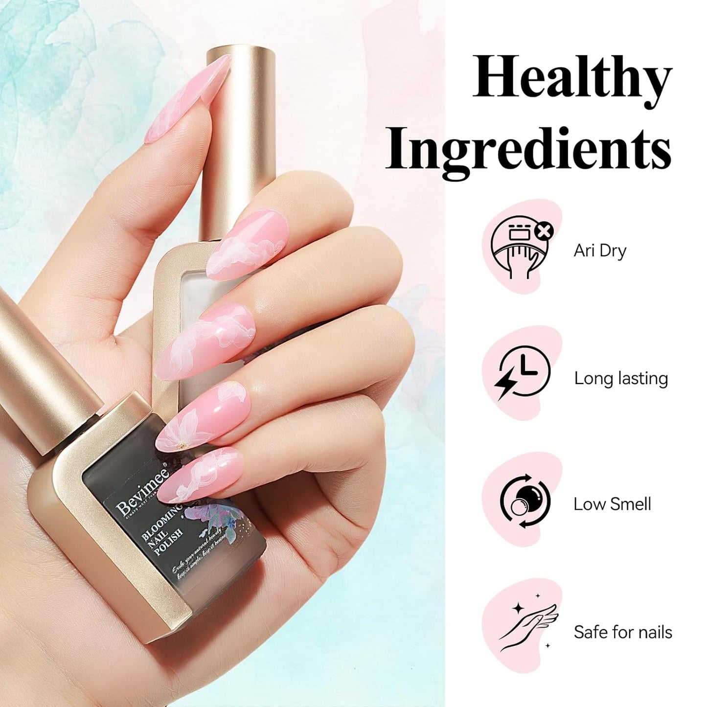 Blooming Gel | Black & White Marble Nail Polish - 12ML Watercolor Ink for Stunning DIY Flower Nail Art (2PCS)
