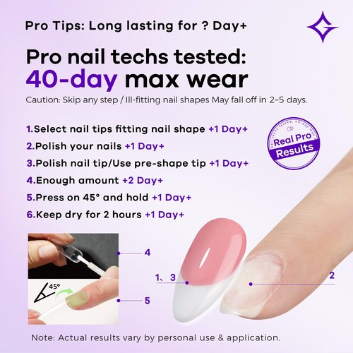 Glamonade Super Strong Nail Glue: Glue for Press Ons & Acrylic Nails & Fake Nail Tips - 10ml Professional Easy Long-Lasting Mess-Free Application Adhesive