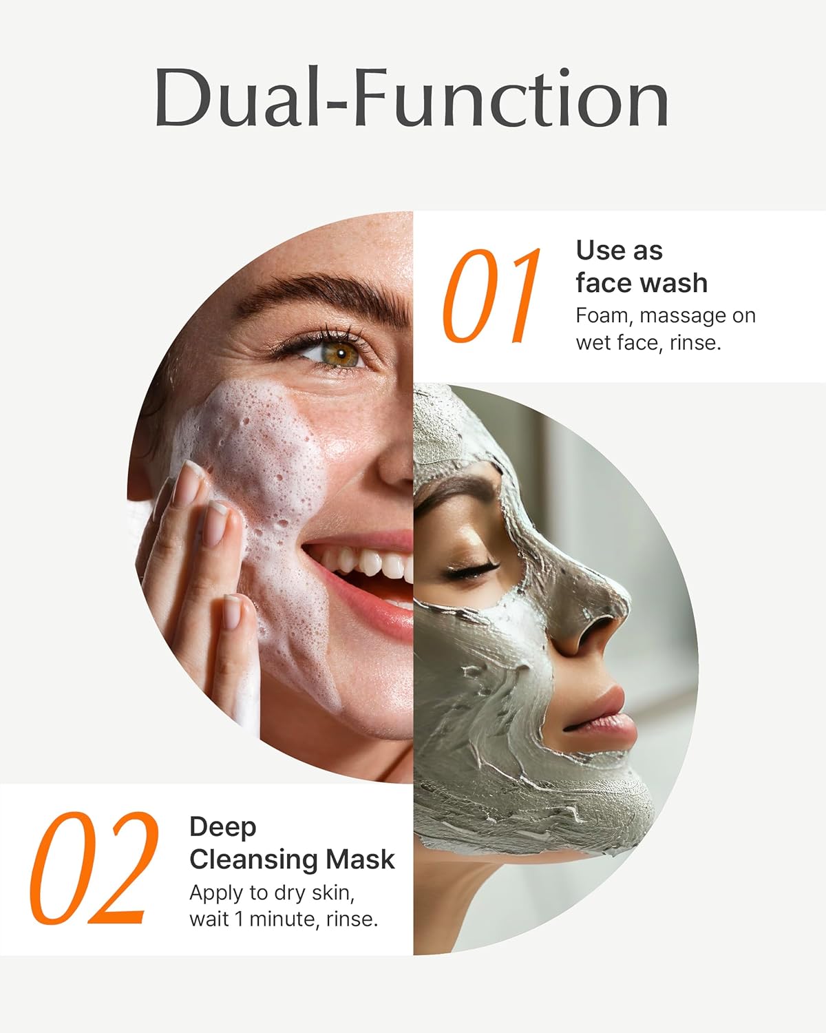 SU:M One Minute Clay Mask - 2-in-1 Pore Cleanser & Hydrating Facial Mask | Exfoliate & Smooth Skin, 5.07 fl oz