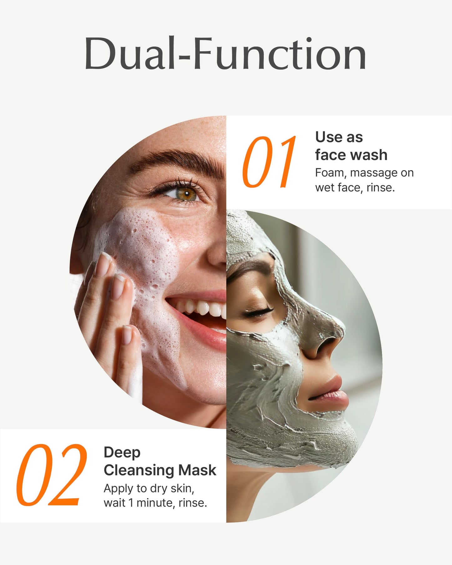 SU:M One Minute Clay Mask - Pore Cleanser & Hydrating 2-in-1 Korean Face Mask and Facial Cleanser for Blackheads, Exfoliation & Smooth Skin, 5.07 fl oz