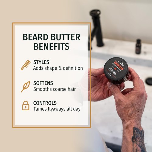 Live Bearded Beard Butter - All-Natural Leave-In Conditioner & Softener | 3 fl oz - Legend Scent (Sandalwood, Vanilla)