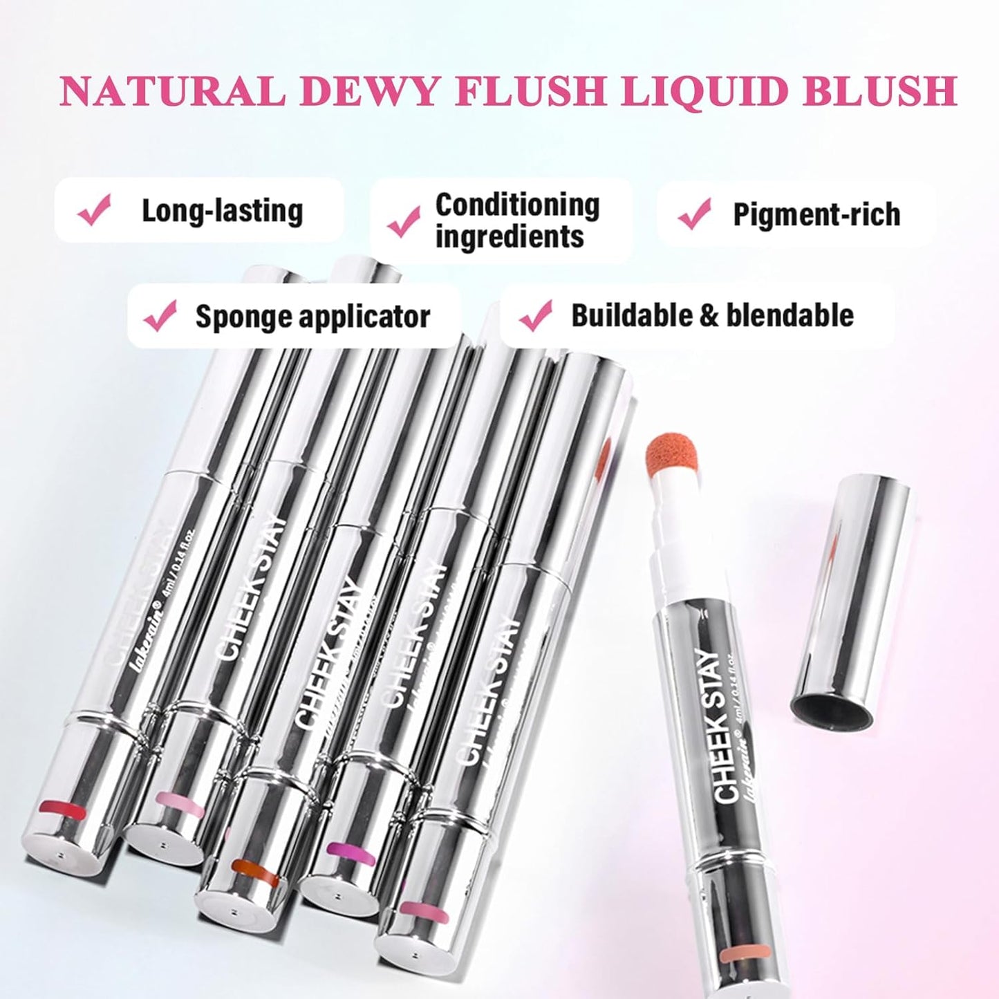 Skiennix Liquid Blush - High Pigment Buildable Cream for Radiant Cheeks | Natural Dewy Finish (#3 Nude Mauve, 1 PC)