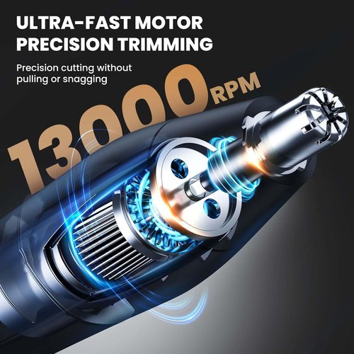 Ear and Nose Hair Trimmer for Men, 2025 Professional Painless USB Rechargeable Eyebrow & Facial Electric Hair Trimmer for Men Women, Powerful Motor, Dual Edge Blades, IPX7 Waterproof Easy Clean