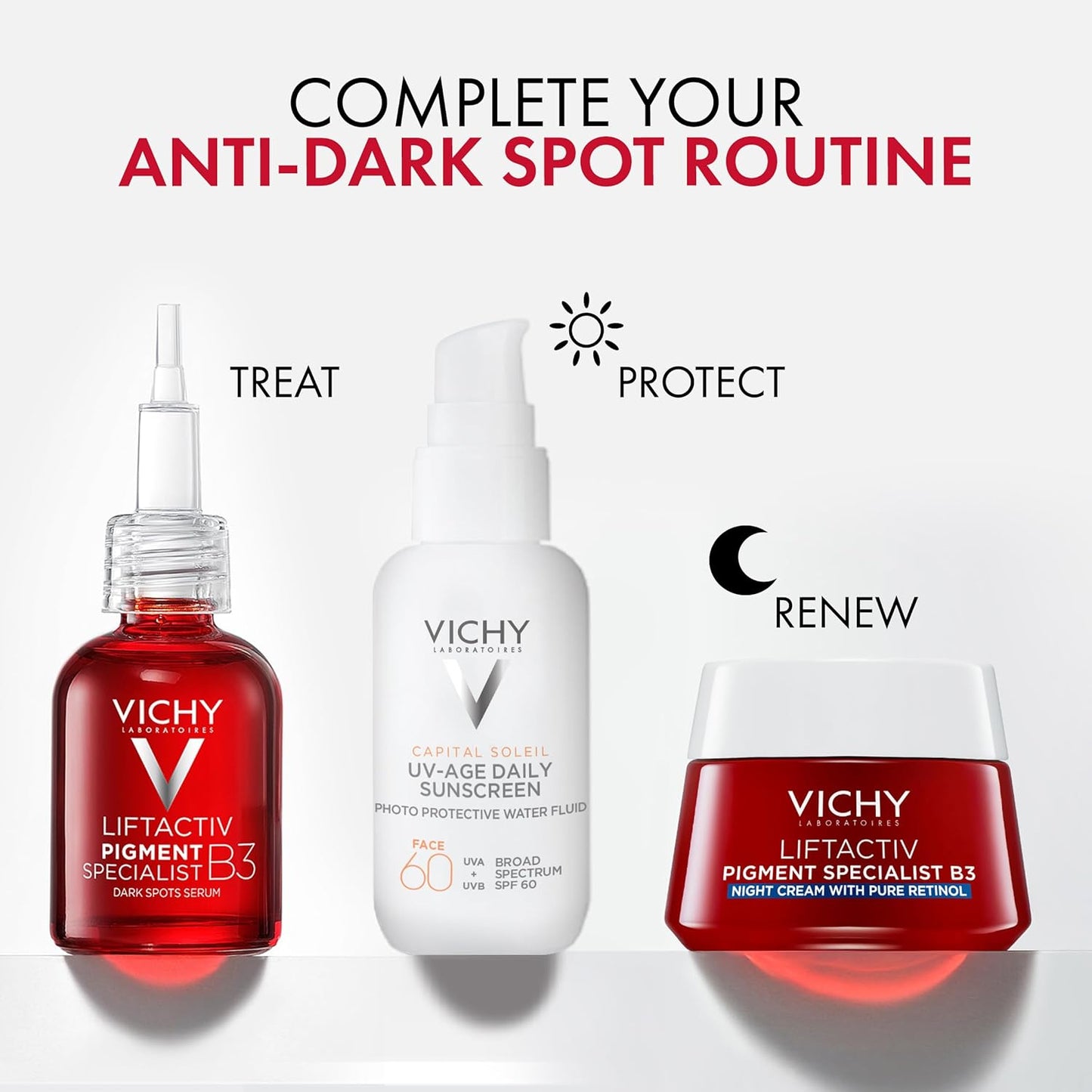 Vichy LiftActiv B3 Serum - 5% Niacinamide & Glycolic Acid for Dark Spot Reduction | Alcohol-Free, 30ml
