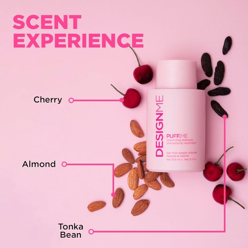 DESIGNME PUFF.ME Volumizing Shampoo - Adds Body & Bounce with Sunflower Seed Oil | Color-Safe & Sulfate-Free for Fine Hair