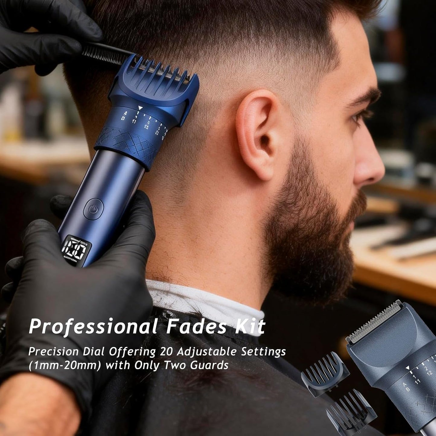 Skiennix Beard Trimmer - Professional 5-in-1 Hair Clippers with 20 Length Settings | IPX7 Waterproof, USB-C Rechargeable