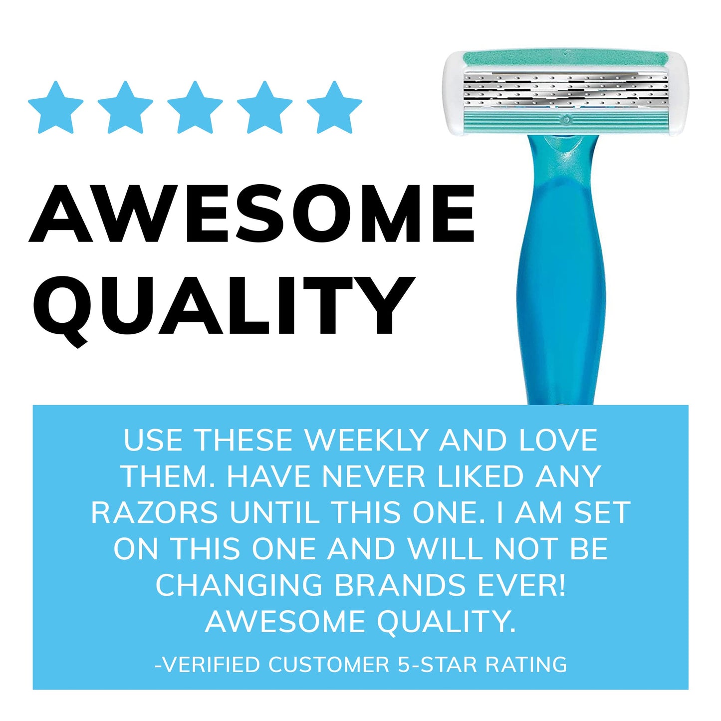 BIC Soleil Comfort 4-Blade Disposable Razors for Women Sensitive Skin Razor for a Smooth and Close Shave, 3 Piece Razor Set (Pack of 2)