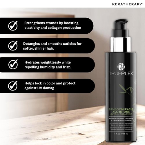 KERATHERAPY Bamboo Miracle Conditioning Treatment - Vegan Leave-In Hair Strengthener, 6 oz. | Baobab & Grape Seed Extract for Color Treated Hair