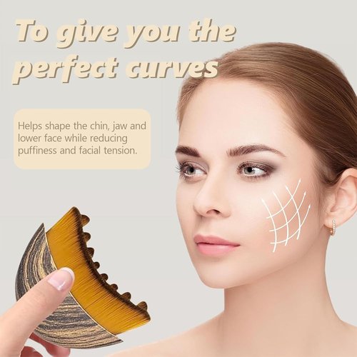 Lymphatic Contour face Brush, Lymphatic Drainage Massager,Dry Brushing Face Massager for Lymphatic Drainage, Chin&Jawline Sculpting, Ergonomic Skin Fit Design to Reduce Puffiness and Relieve Fatigue