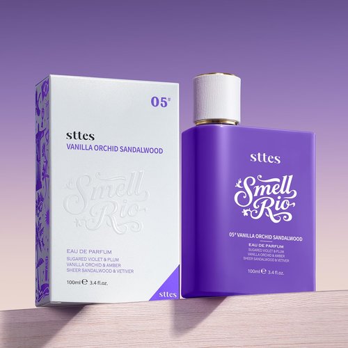 Sttes Smell Rio Perfume 05# (Vanilla Orchid Sandalwood) - Eau De Parfum, 100ml/3.4 fl.oz, Purple, Sugared Violet & Plum, Amber & Vetiver Notes