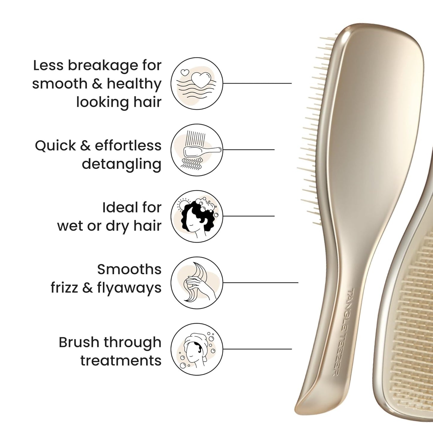 Tangle Teezer Ultimate Detangler Chrome Edition - Perfect for Wet & Dry Hair | Includes Ultimate Styler Brush