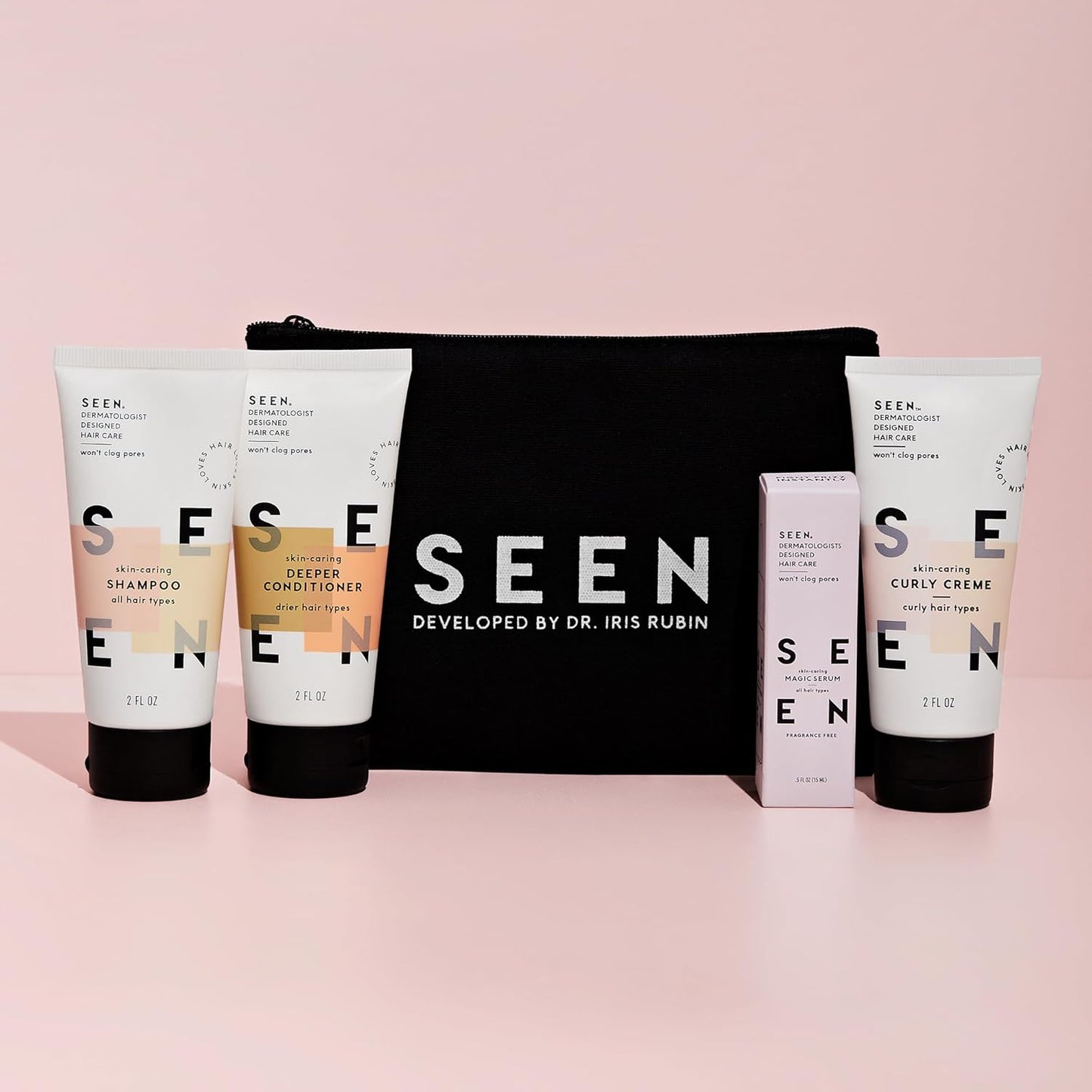 SEEN Curly On The Go Kit | Curl-Defining Hair Bundle - Non-Comedogenic & Scented - Anti-Frizz Protection