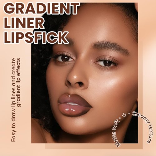 HOSAILY Lip Liner Gloss Set, Dark Brown Plumping Lip Liner Lip Pencil Moisturizing Lightweight Lip Gloss Lip Combo, High Shine Glossy Lip Tint Lip Stain Makeup Long Lasting Lip Contour for Women