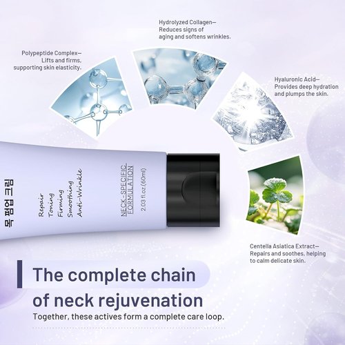 Regine Switzerland Neck Firming Cream - Peptide Lifting Treatment for Anti-Aging - 2.03 Fl Oz